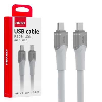 Kabel do ładowania USB-C USB-C 60W 200cm FullLINK model X111 transmisja danych AMIO-04292