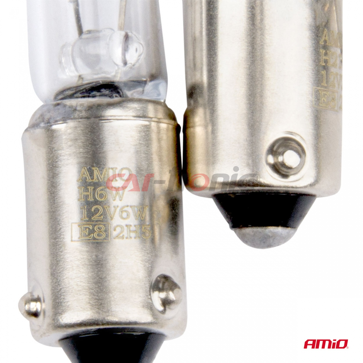 Żarówki halogenowe H6W 12V 6W BAX9S 2szt. blister AMIO-03355