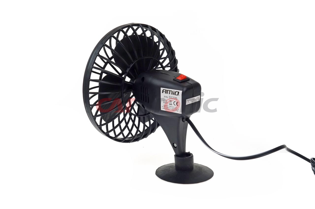 Wentylator wiatrak samochodowy z przyssawką miniFAN 12V AMIO-02235