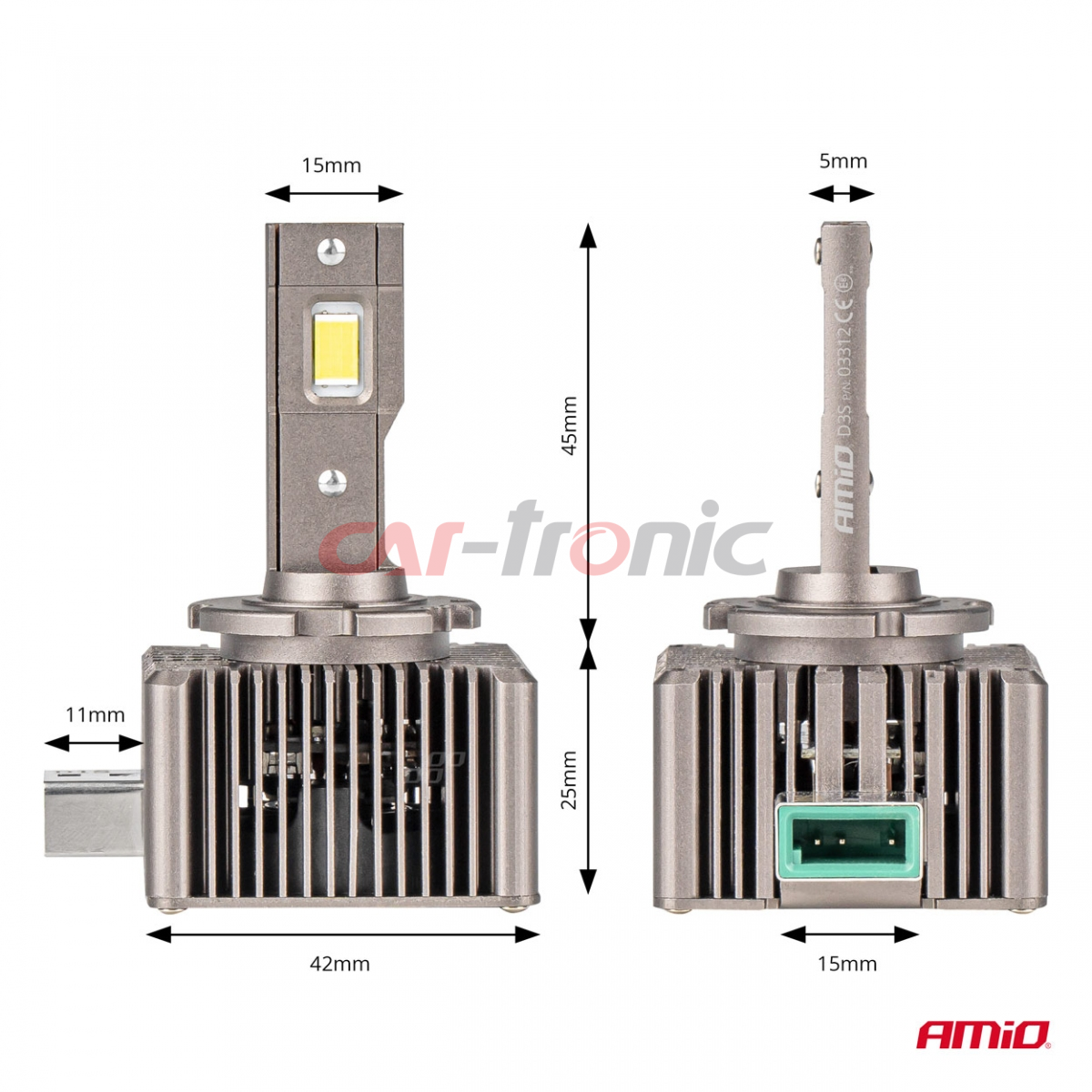 Żarówki żarniki AMiO seria XD D3S 6500K Canbus AMIO-03312