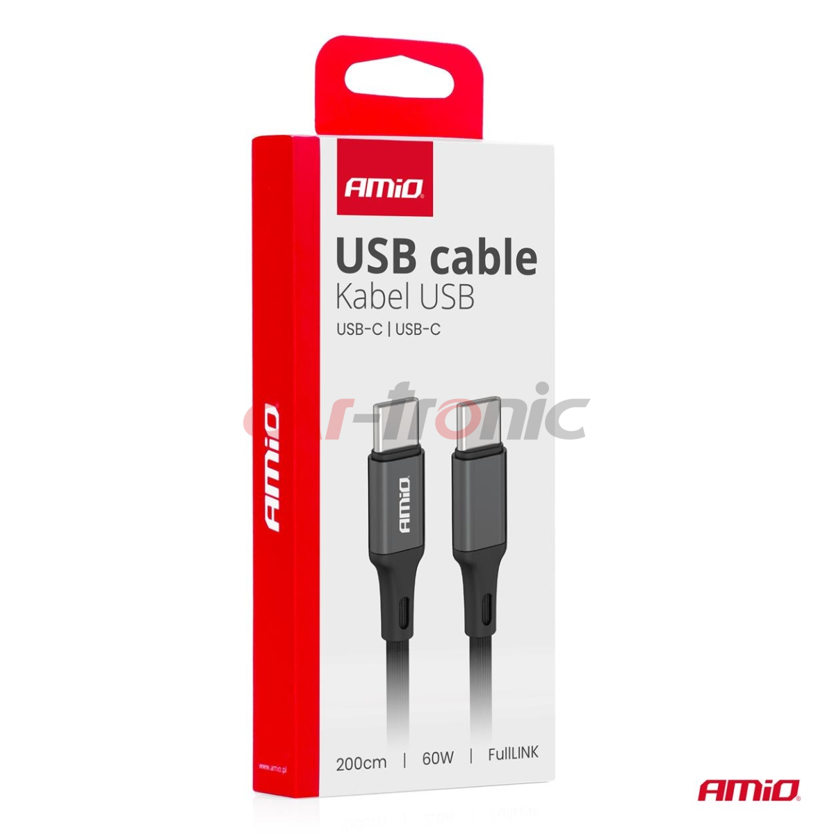 Kabel do ładowania USB-C - USB-C 60W 200cm FullLINK AMIO-03903