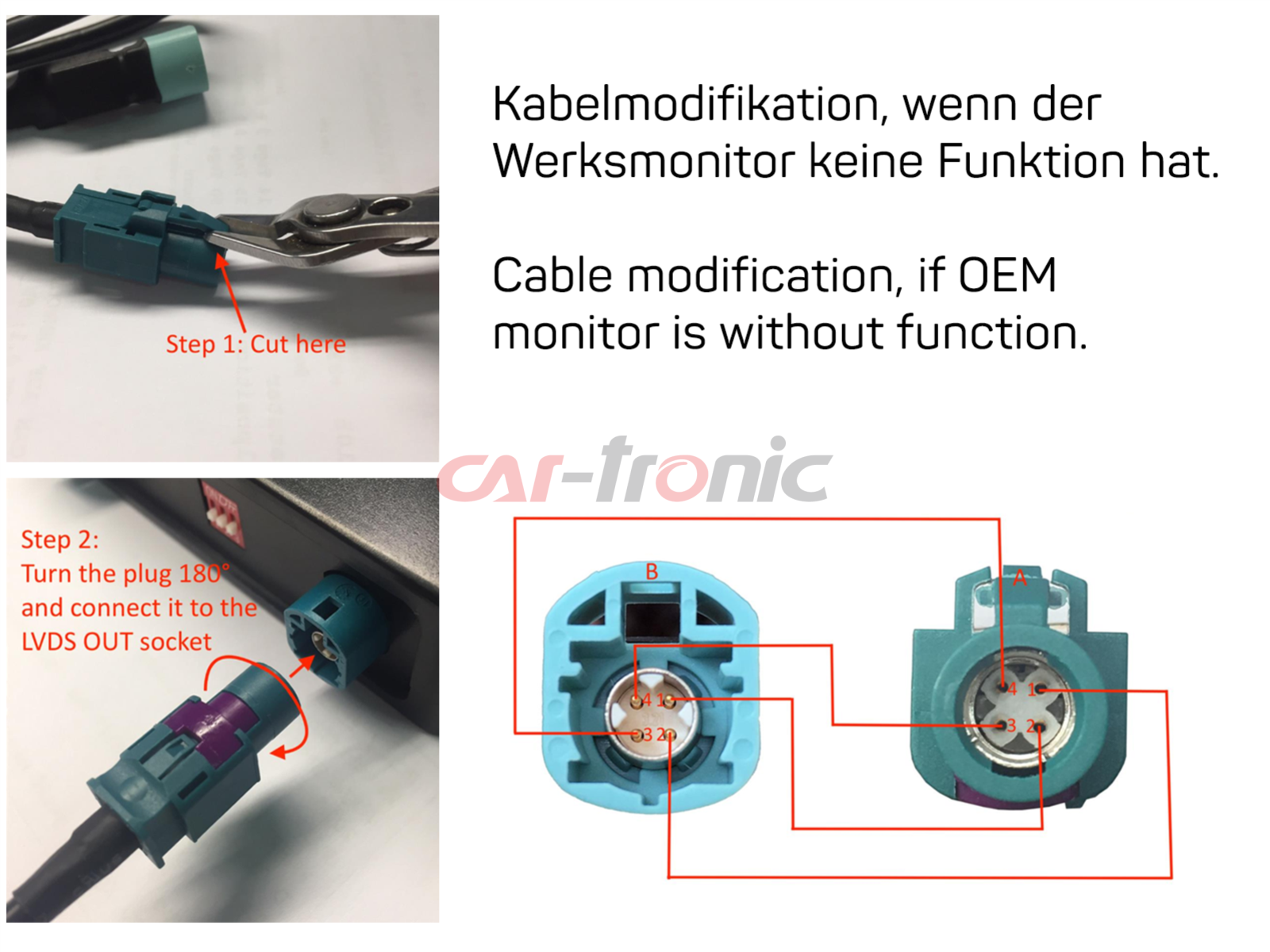 Adapter do kamery Audi MMI3G, MMI3G+ A4 (B8), A5 (8T), A6 (4F), A7 (4G), A8 (4E), Q5 (8R), Q7 (4L)