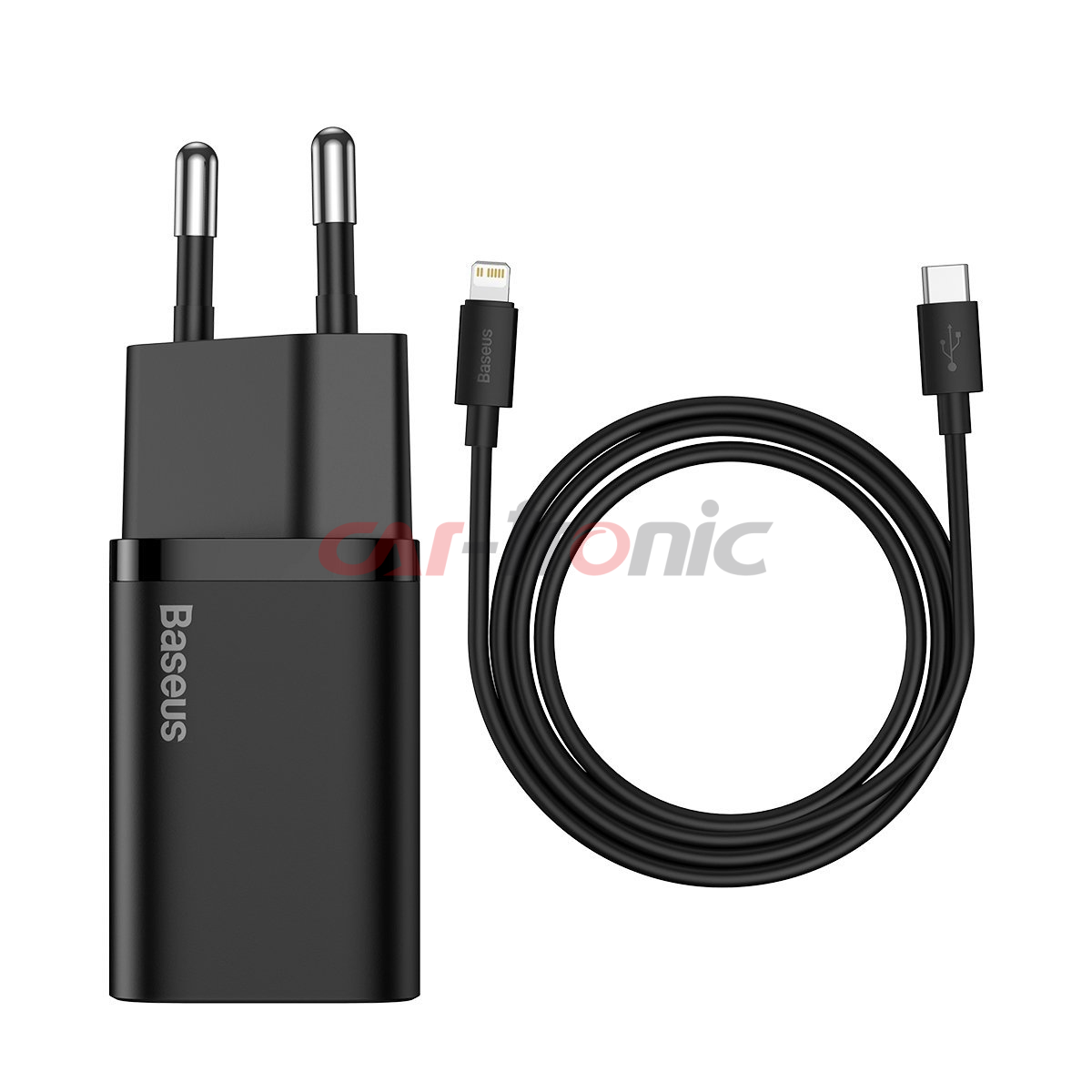 Ładowarka sieciowa USB-C Baseus Super Si Quick Charger 1C 20W z przewodem Lightning 100 cm czarna