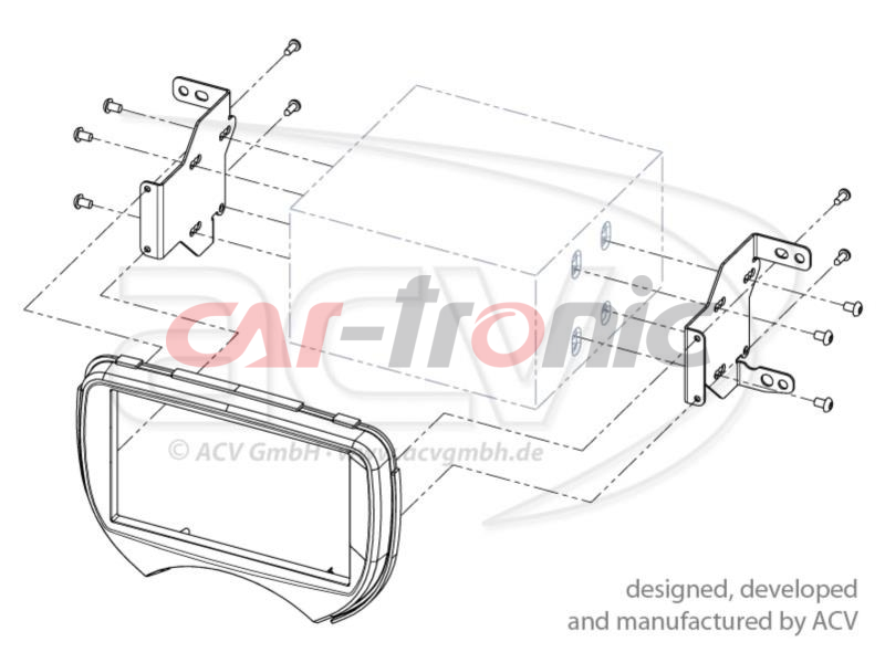 Ramka radiowa 2 DIN Nissan Micra (K13) 03/2011 - 08/2013 czarna