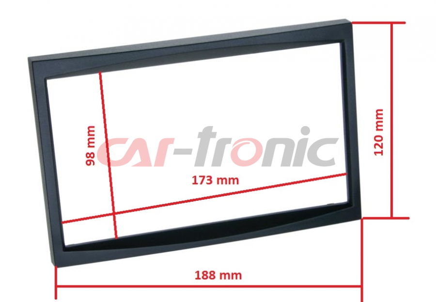 Ramka radiowa 2 DIN Citroen Berlingo, Jumpy, C2, C3 Fiat Scudo Peugeot 207,307