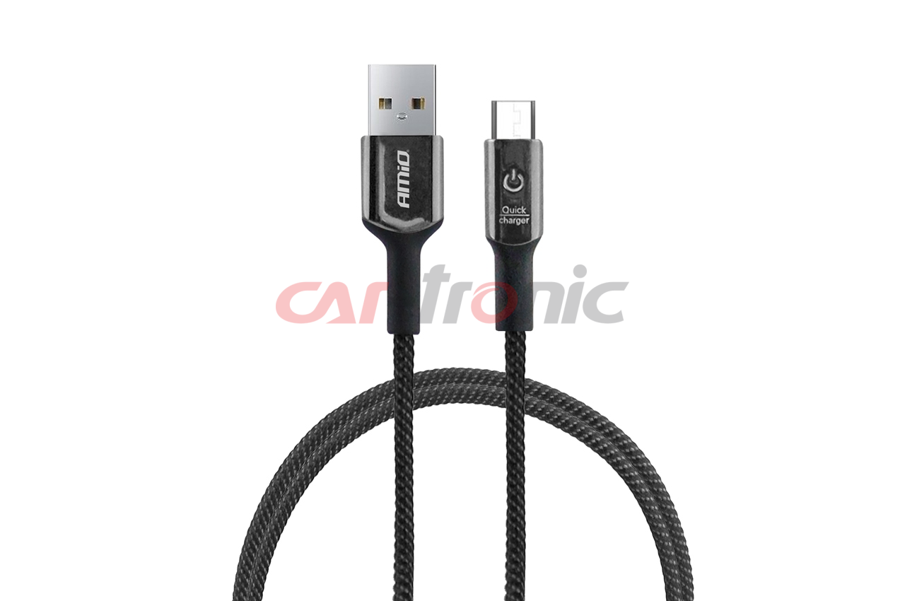 Kabel USB microUSB z diodą LED 1 m UC-11 AMIO-02526