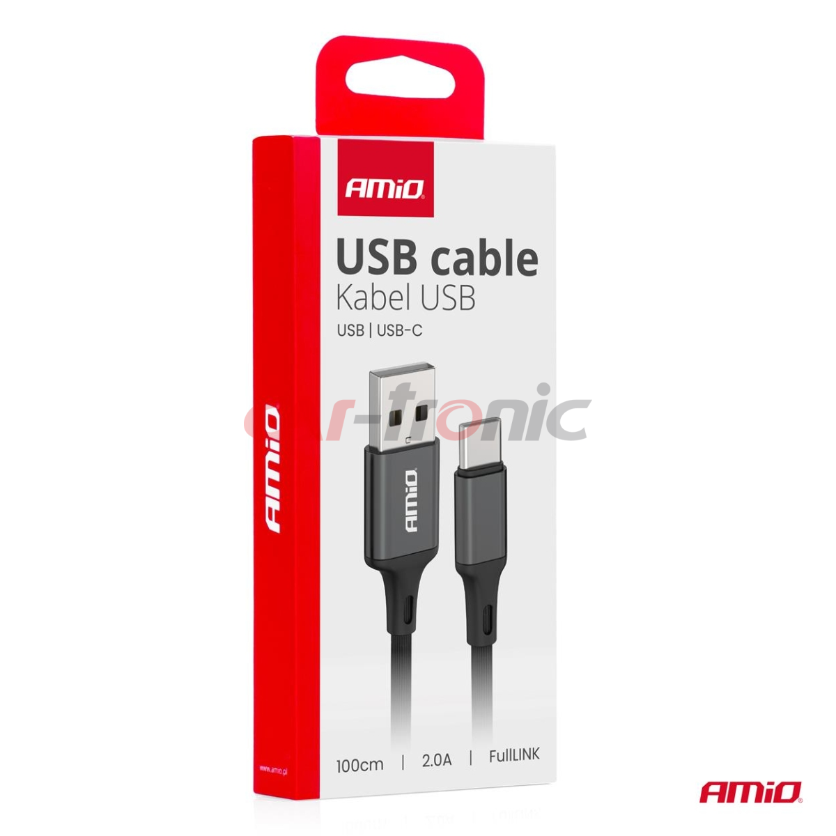 Kabel do ładowania USB-A - USB-C 2A 100cm FullLINK AMIO-03899