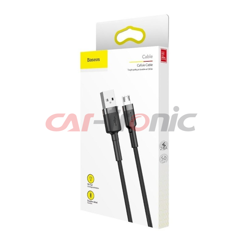 Kabel USB na micro USB Baseus Cafule 1.5A 2m szaro-czarny