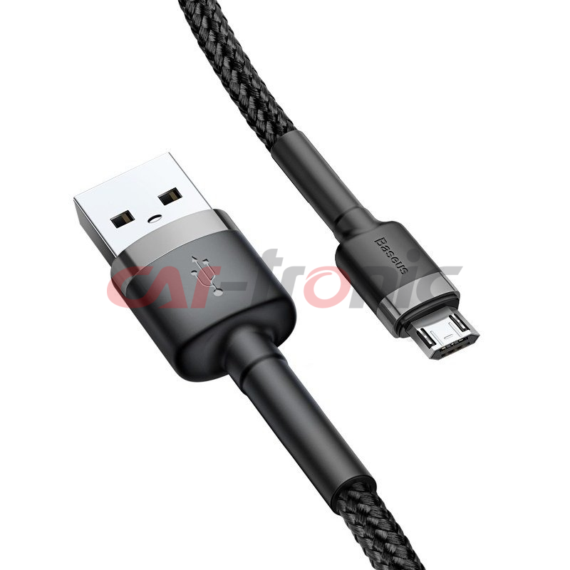 Kabel USB na micro USB Baseus Cafule 1.5A 2m szaro-czarny