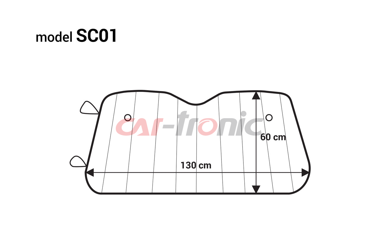 Osłona na szybę 130x60cm przeciwsłoneczna przeciwszronowa AMIO-01531
