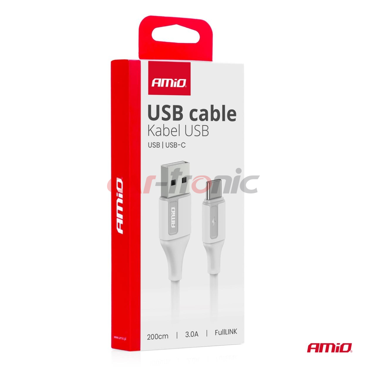 Kabel do ładowania USB-A - USB-C 3A 200cm FullLINK AMIO-03918