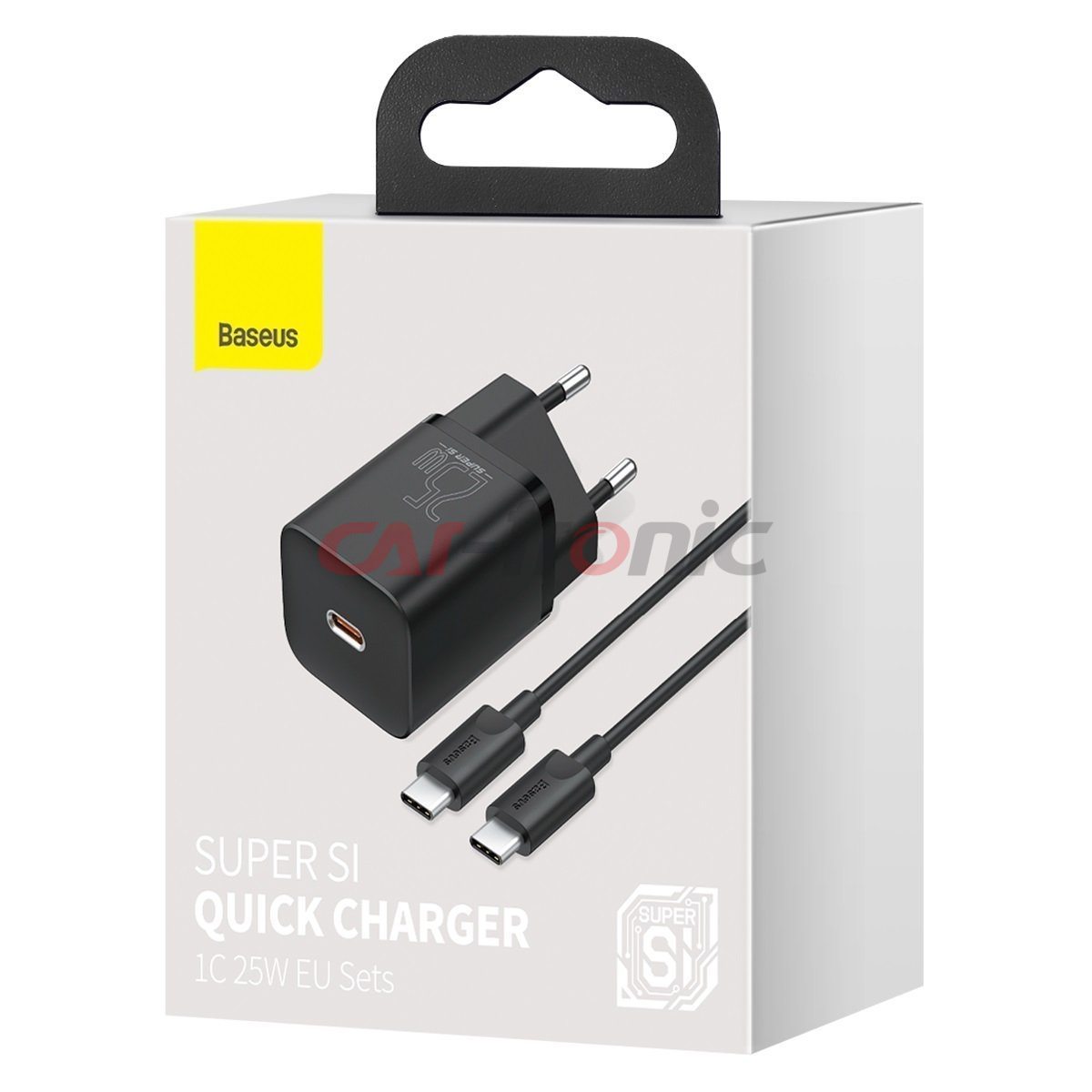 Ładowarka sieciowa USB-C Baseus Mini Power Delivery 25W z kablem USB-C 100 cm czarna