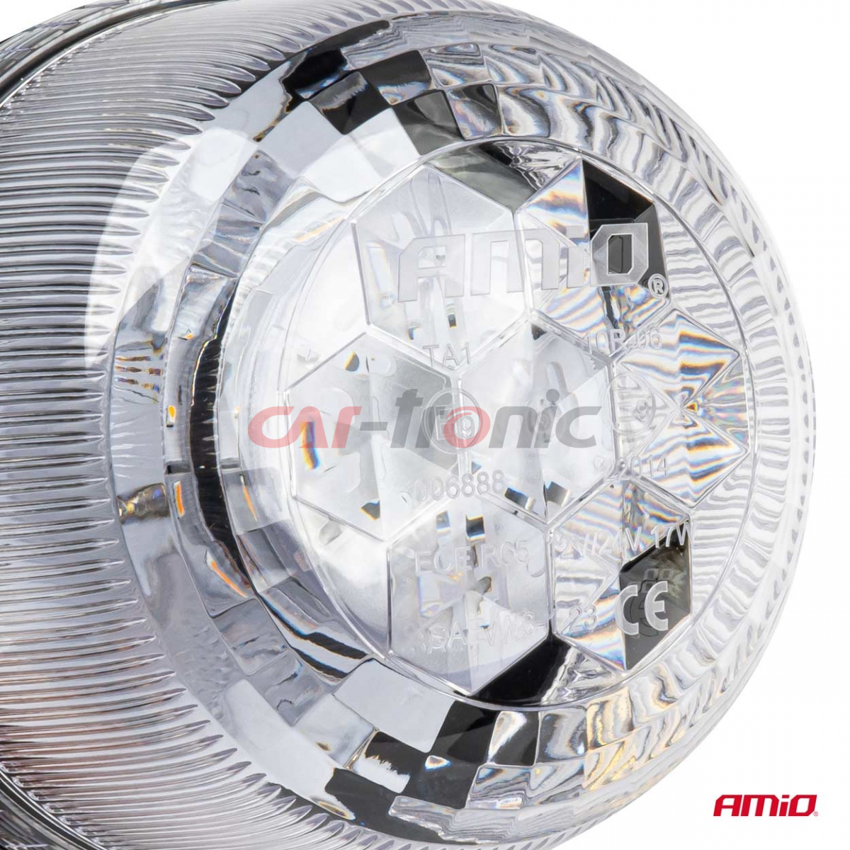 Lampa ostrzegawcza błyskowa kogut 24 LED W25SB 12V 24V AMIO-03339