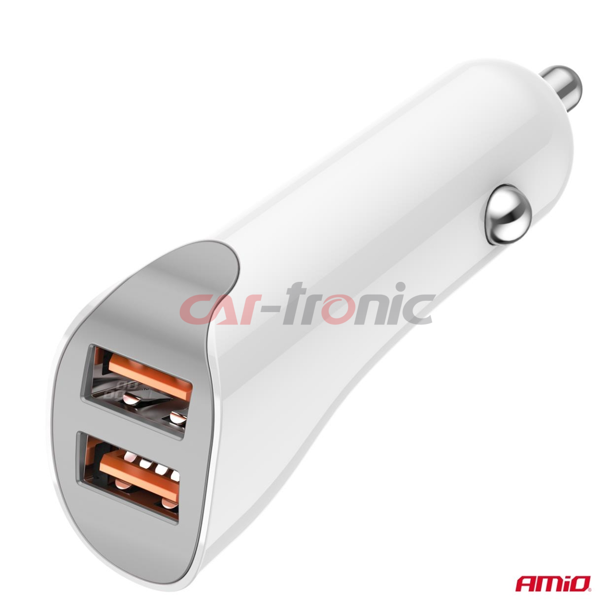 Ładowarka samochodowa 2x USB-A 2.1A AMIO-03874