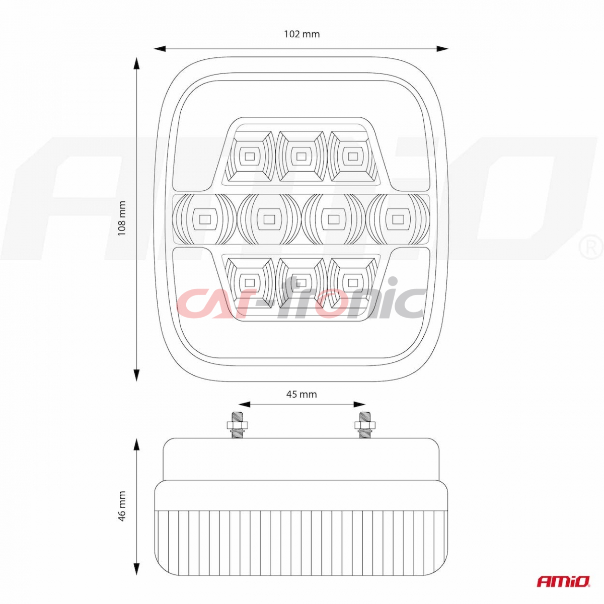 Lampa tylna zespolona LED RCL-05-LR lewa prawa AMIO-02370