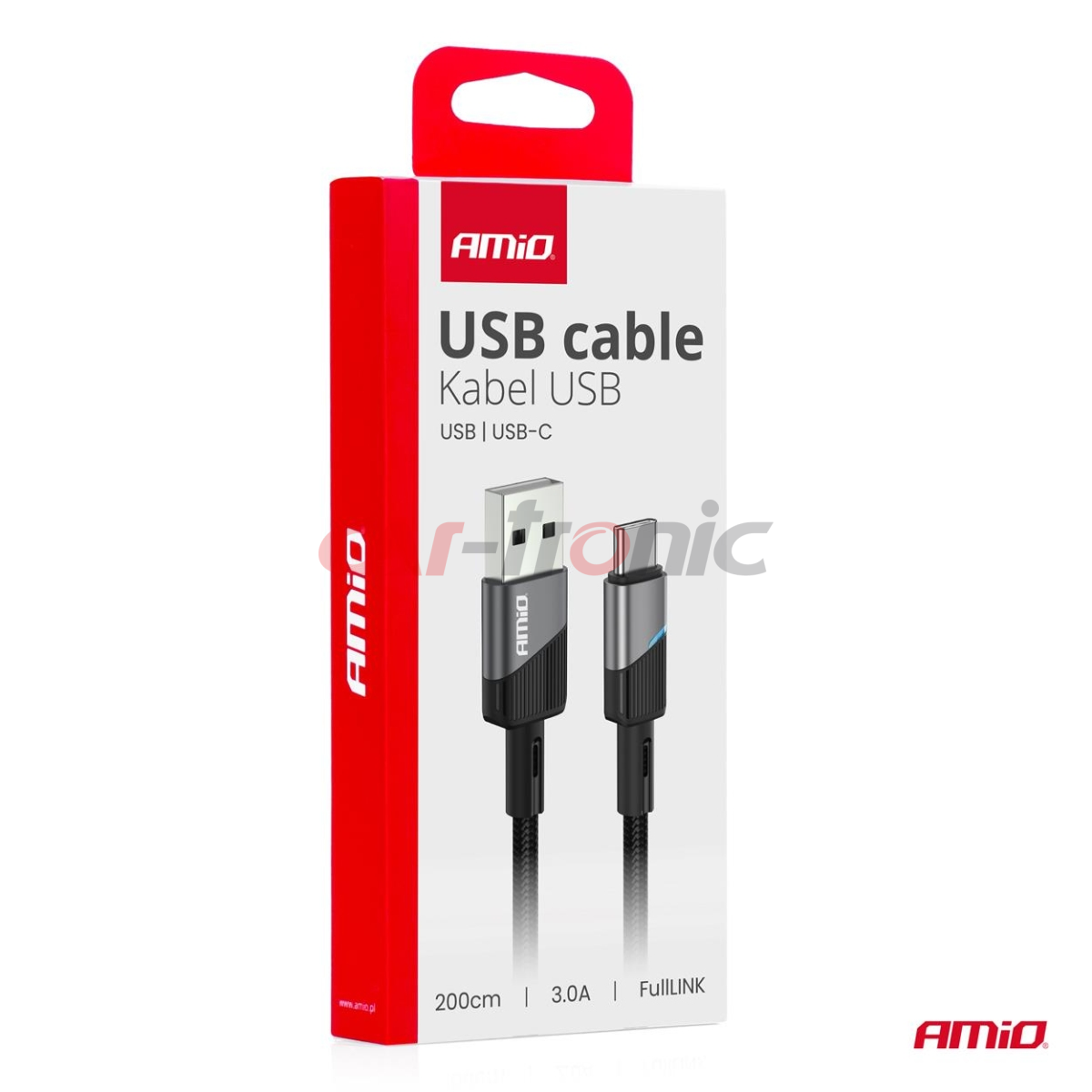 Kabel do ładowania USB-A - USB-C 3A 200cm FullLINK AMIO-03924