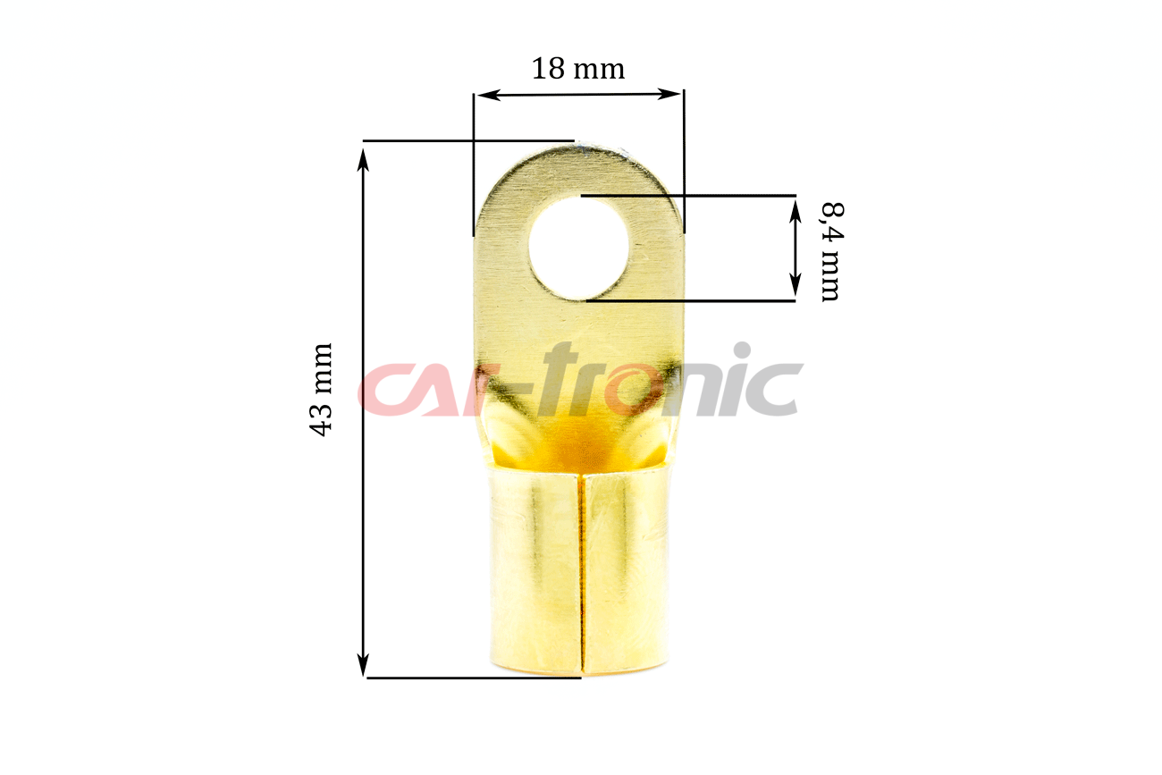 Terminal oczkowy 50mm² / d=8,4 mm czarny