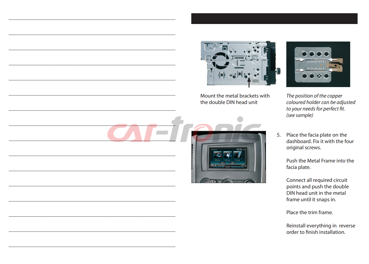 Ramka radiowa 2 DIN Mercedes A, B- class 2004->, Vito, Viano 2006->