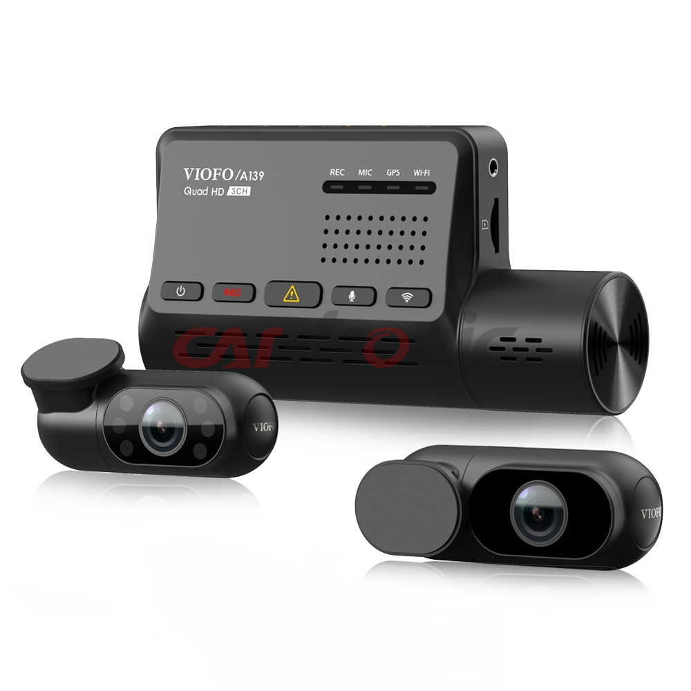 Rejestrator trasy VIOFO A139 3CH-G GPS WIFI 1440p+FHD+FHD, 140/170/170 stopni