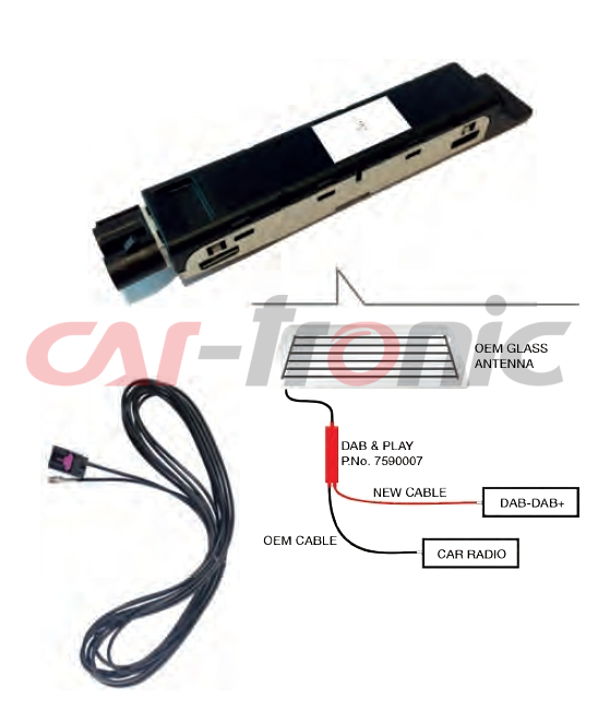 Rozdzielacz antenowy FM DAB/DAB+ OEM VAG