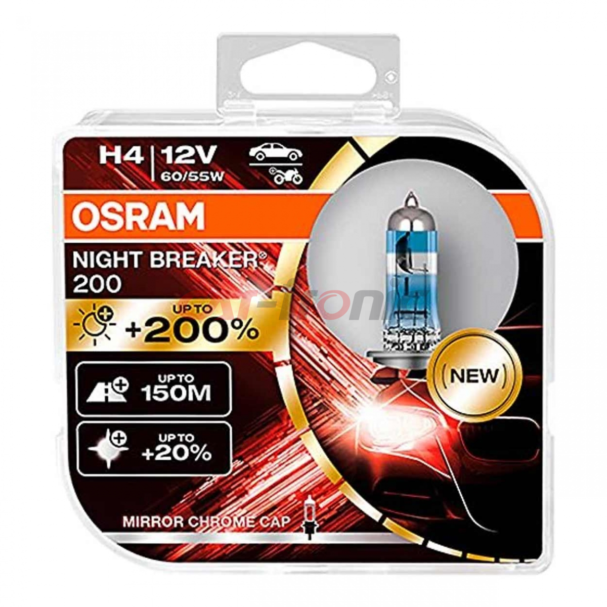 Żarówki halogenowe Osram H4 12V 60/55W P43t NIGHT BREAKER 200 /2 szt./