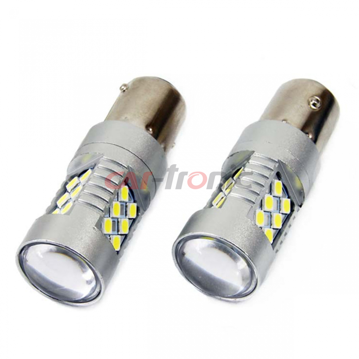 Żarówki LED CANBUS 3030 24SMD BA15S P21W White 12V 24V AMIO-01445