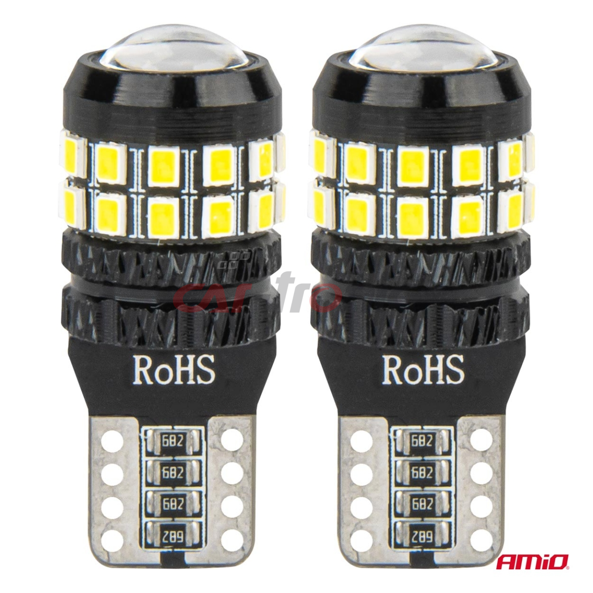 Żarówki LED CANBUS T10 W5W 27SMD 2016 White 12V 24V AMIO-04258