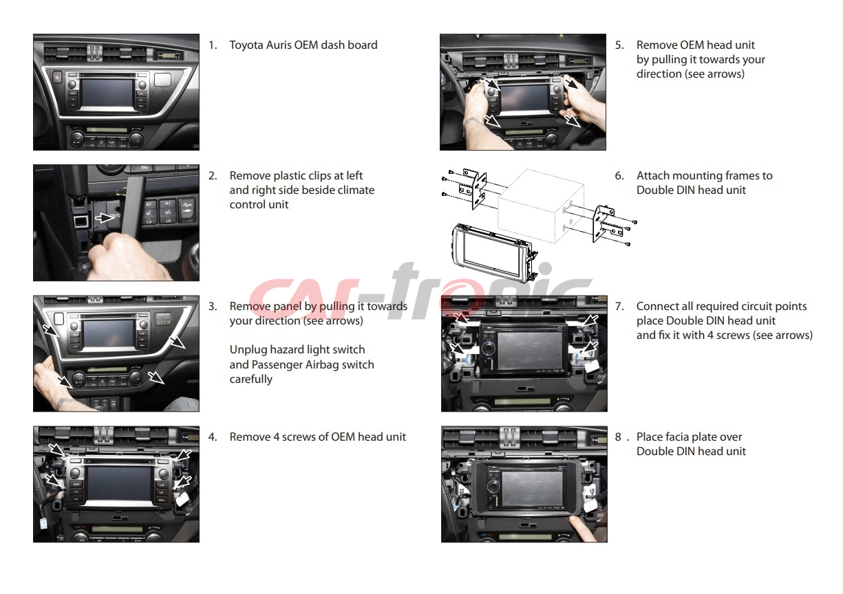 Ramka radiowa 2 DIN Toyota Auris 01/2013->