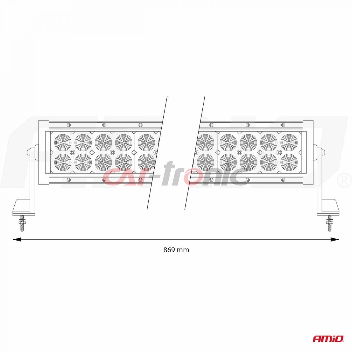 Lampa robocza panelowa LED BAR prosta AWL25 180W 87cm 18000lm 12V 24V AMIO-02439