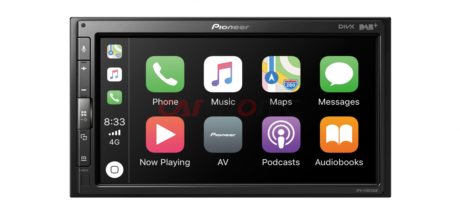 Stacja multimedialna Pioneer SPH-EVO62DAB.  Apple CarPlay i Android Auto