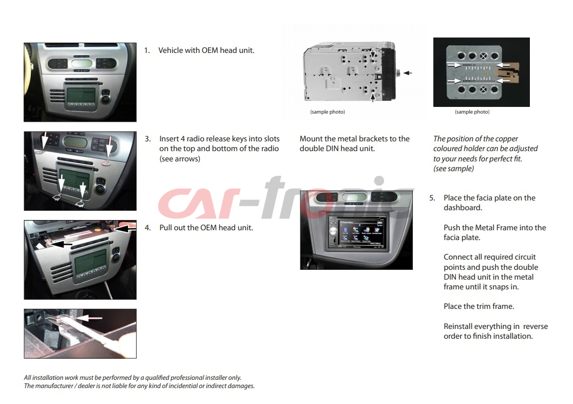 Ramka radiowa Seat Leon 2005-2010  antracyt