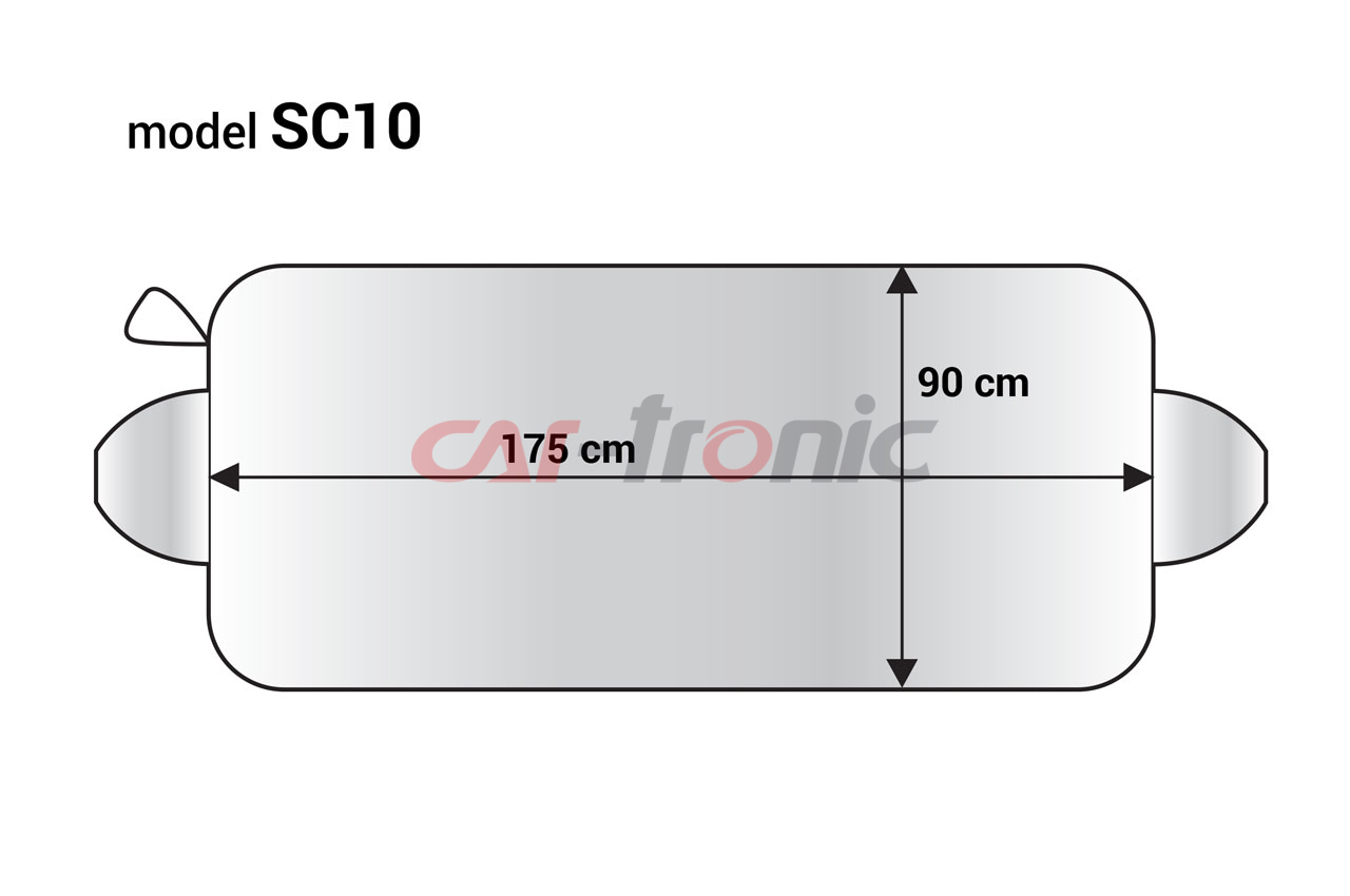 Osłona na szybę 175x90cm przeciwsłoneczna przeciwszronowa AMIO-01390