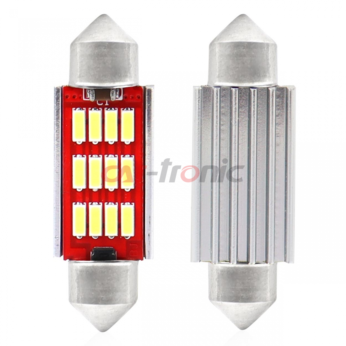 Żarówki LED CANBUS 4014 12SMD Festoon C5W C10W C3W 36mm White 12V 24V AMIO-01289