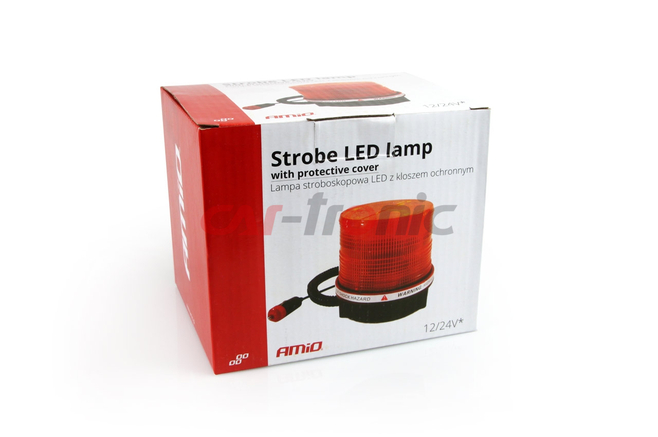 Lampa ostrzegawcza błyskowa stroboskopowa kogut LED 24V AMIO-01277