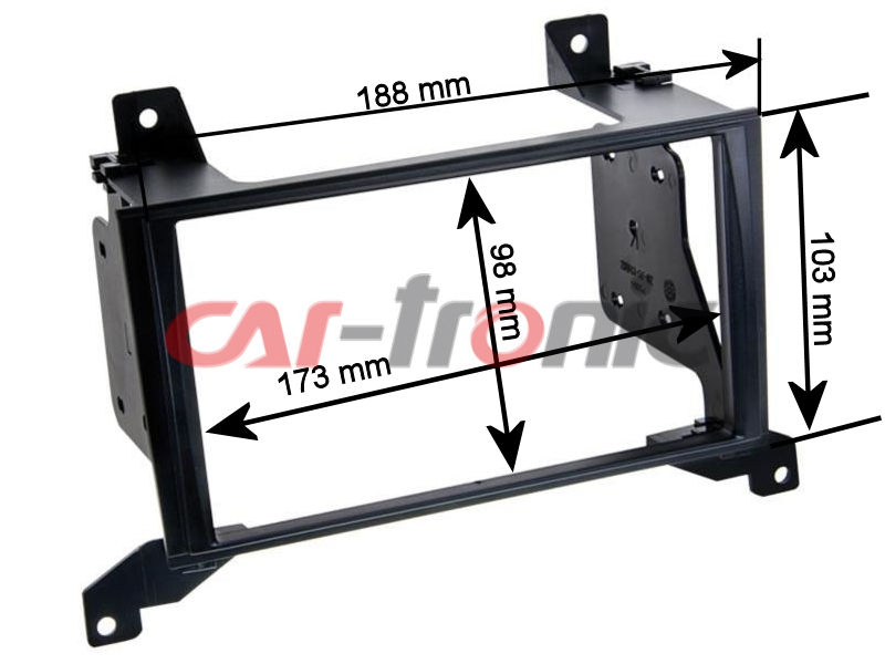 Ramka radiowa 2 DIN Hyundai Santa Fe (CM) Facelift 2009 ->08/2012