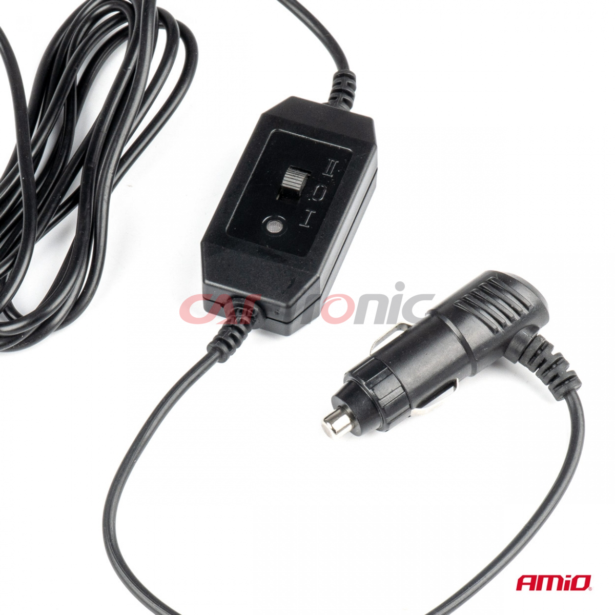 Wiatrak samochodowy wentylator z klipsem 12V AMIO-03005