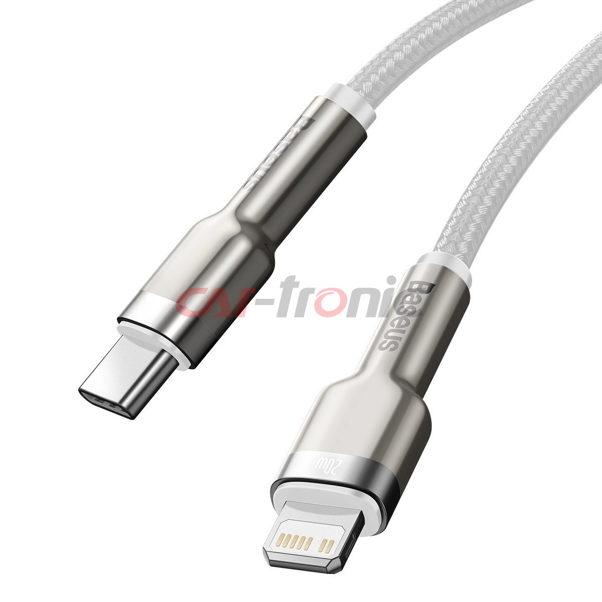 Kabel USB-C na Lightning Baseus Cafule, PD, 20W, 1m biały