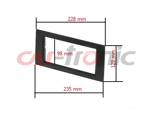 Ramka radiowa Audi A4(Symphony) (B6/B7) 2001-2008 antracyt