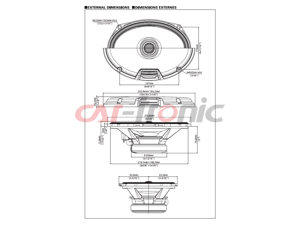 Głośniki samochodowe ALPINE R2-S69 coaxialne głośniki 2-drożne 100W RMS 6x9