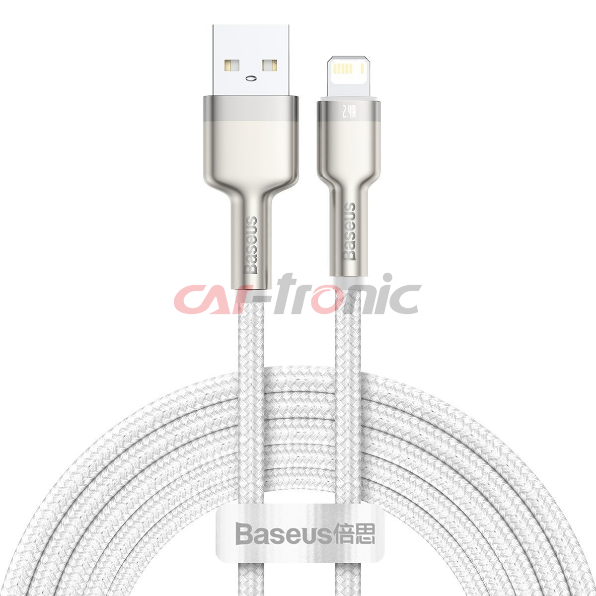 Kabel USB na Lightning Baseus Cafule 2.4A 2m biały