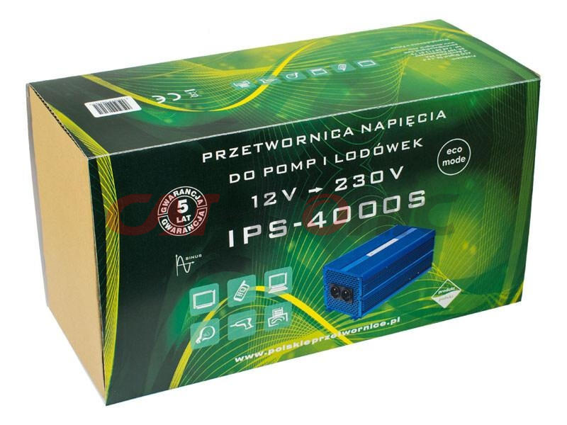 Przetwornica napięcia 12 VDC / 230 VAC ECO MODE SINUS IPS-4000S 4000W