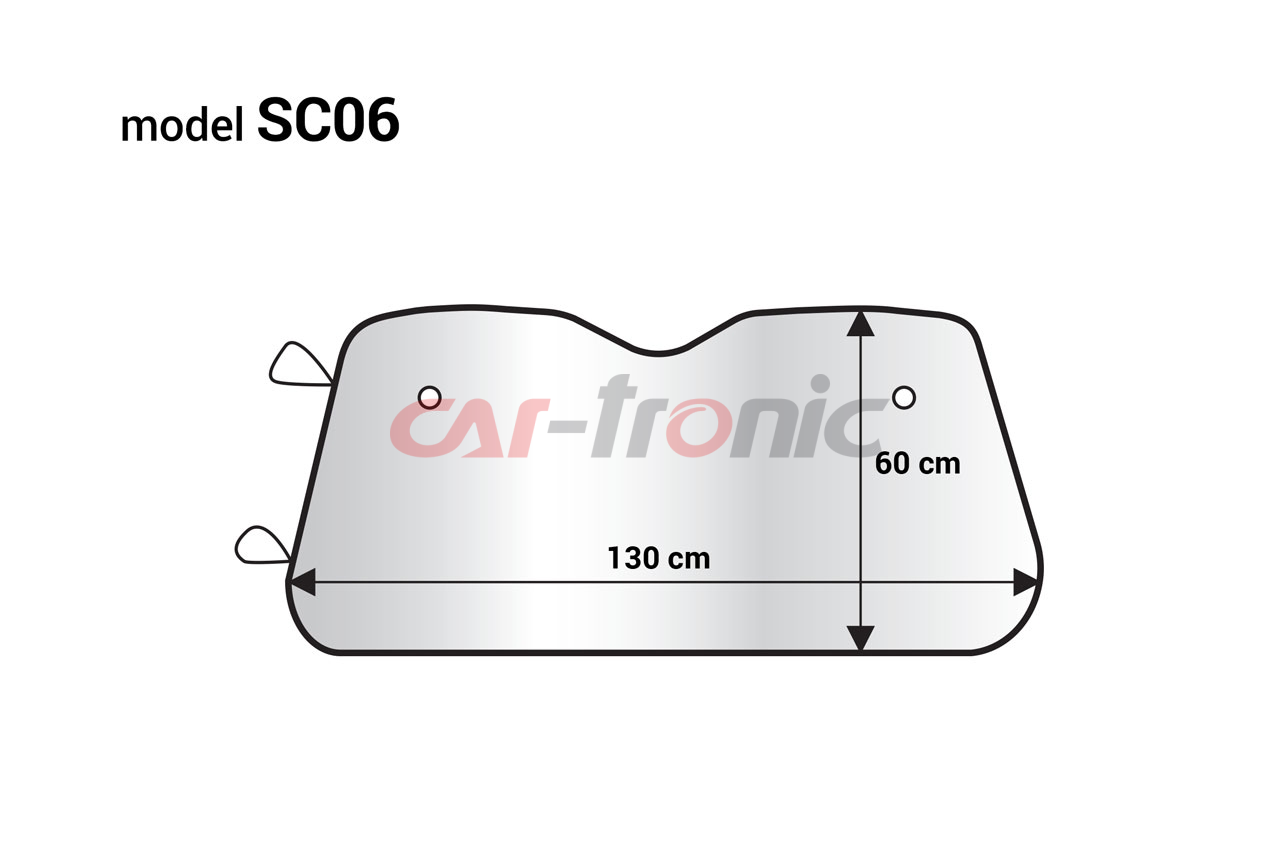 Osłona na szybę 130x60cm przeciwsłoneczna przeciwszronowa AMIO-01536
