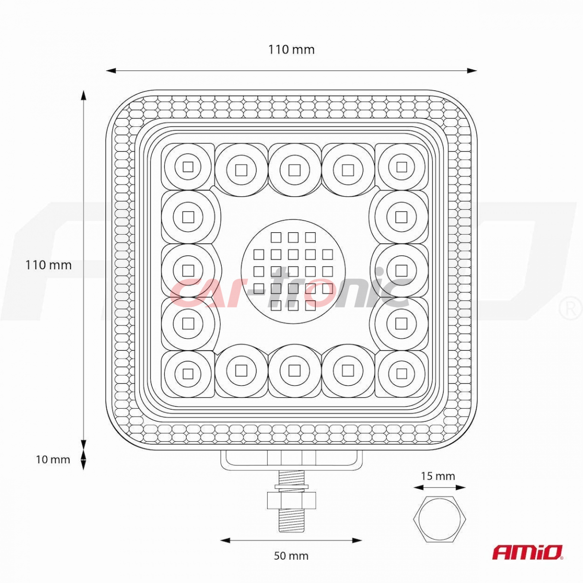 Lampa robocza szperacz LED AWL13 45W 12V 24V AMIO-02427