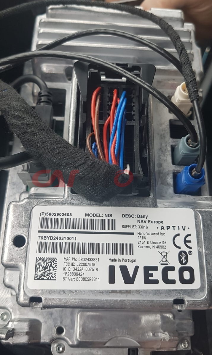 Adapter kamery cofania dla Iveco Daily Hi-Connect, Fiat Ducato radio Daiichi.