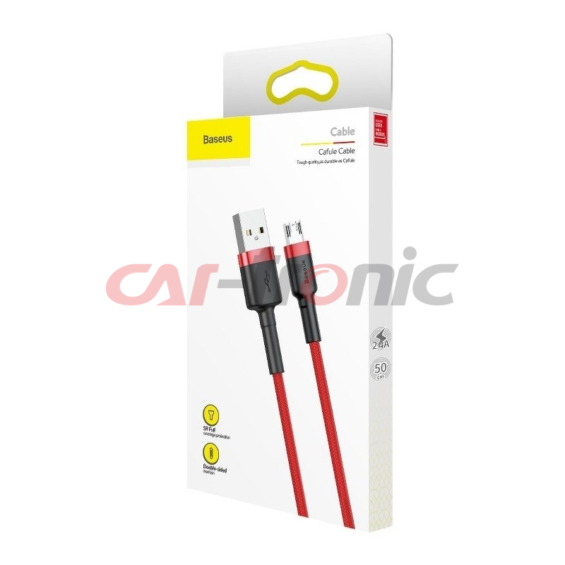 Kabel USB na micro USB Baseus Cafule 1.5A 2m czerwony