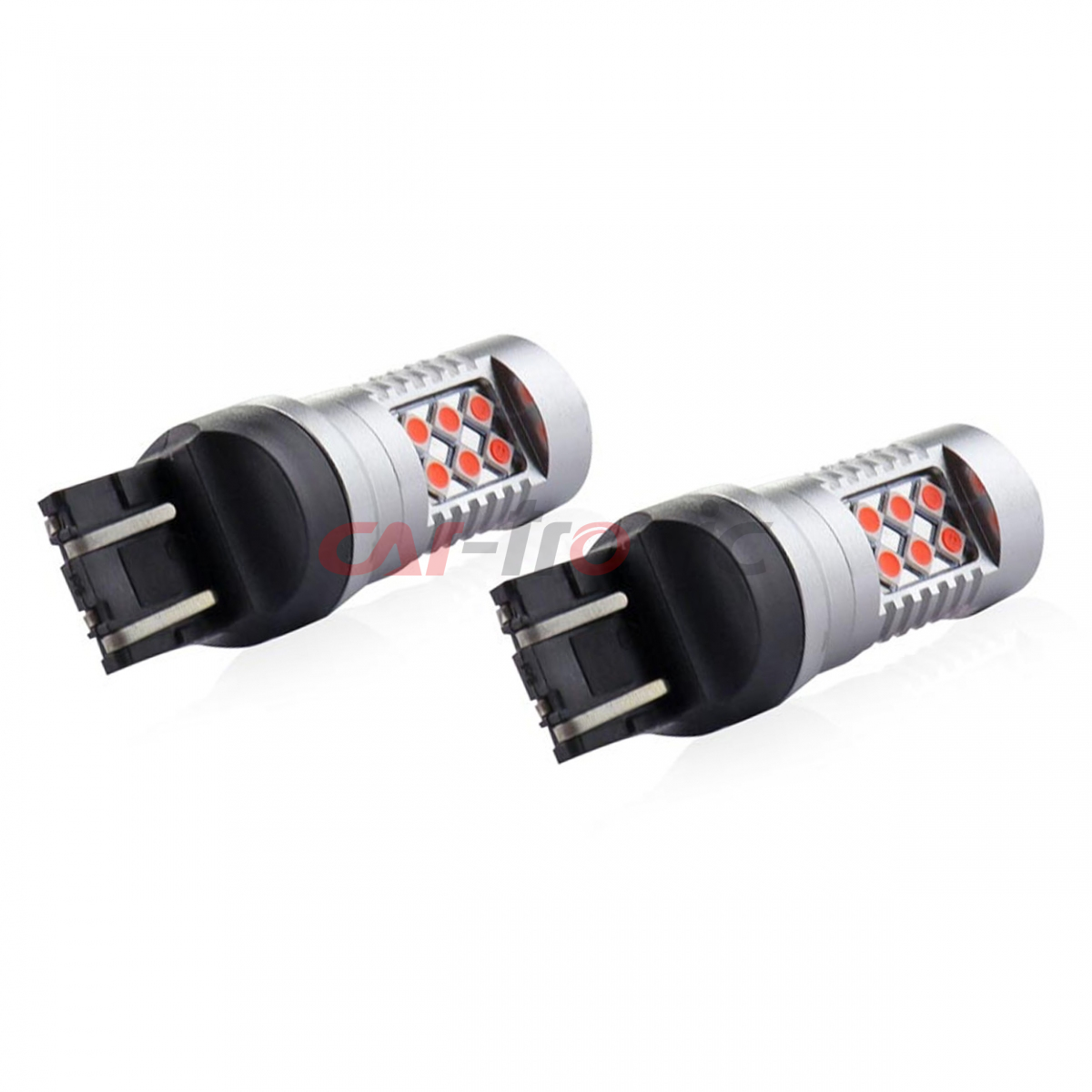 Żarówki LED CANBUS 24SMD T20 WR21/5W Red Czerwone 12V 24V AMIO-02581