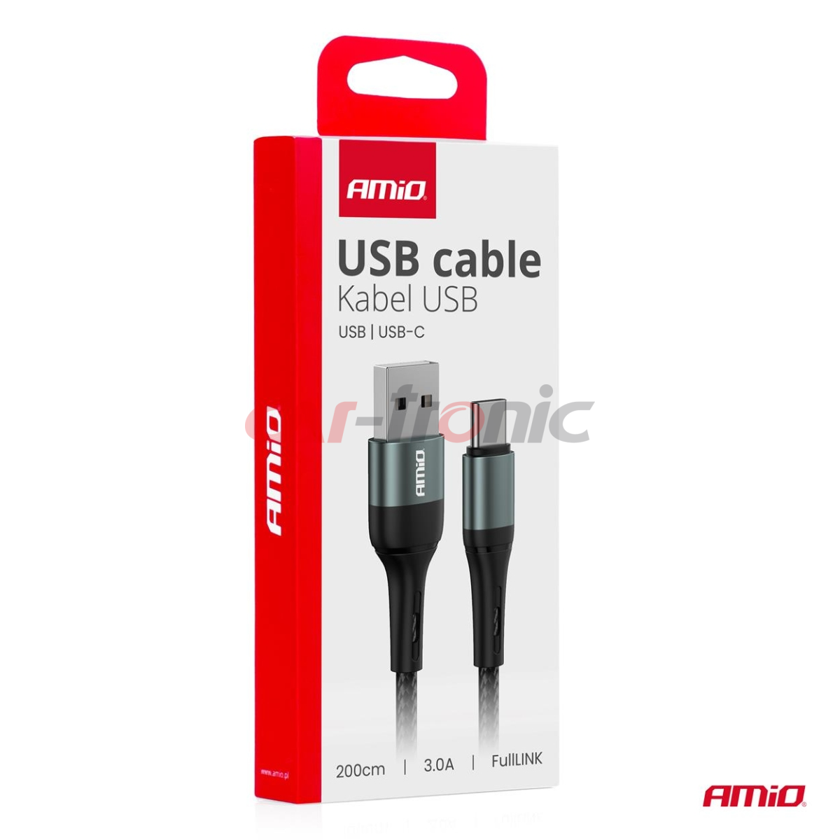 Kabel do ładowania USB-A - USB-C 3A 200cm FullLINK AMIO-03912