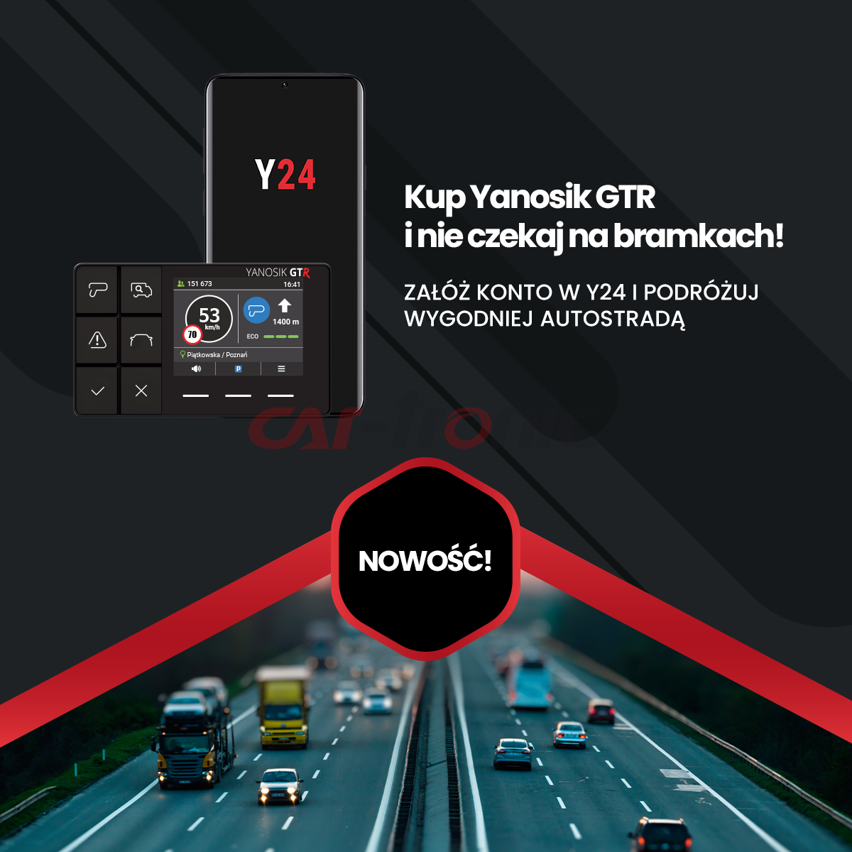 Yanosik GTR + Uchwyt Gratis !!!