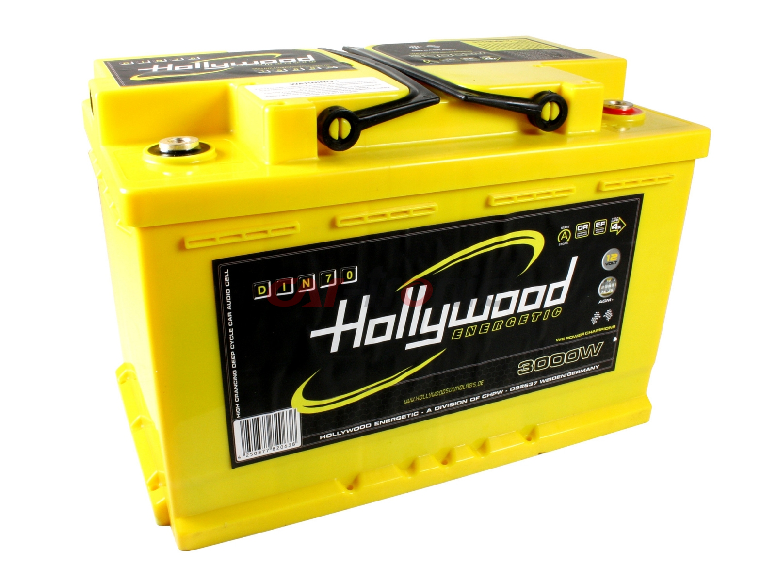 Akumulator Hollywood DIN-70 12V, 3000W, 70Ah