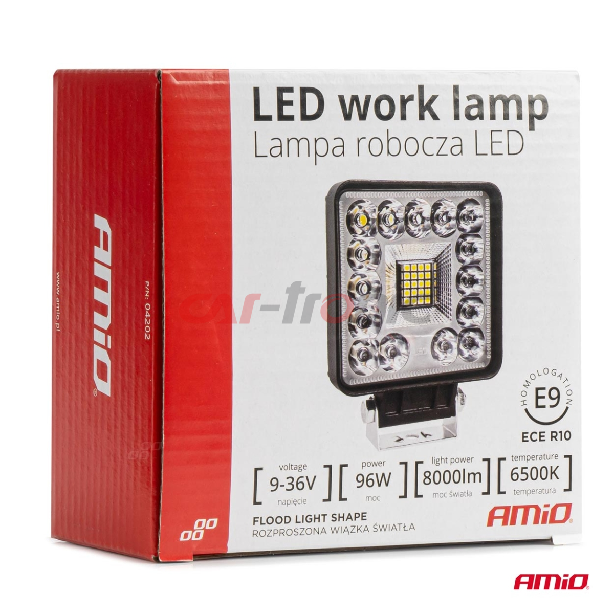 Lampa robocza szperacz LED AWL61 96W 6500K 8000lm 12V 24V AMIO-04202